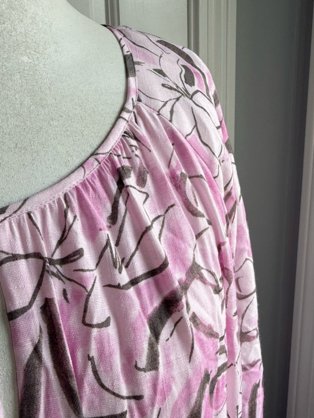 Nine West Pink and White Floral Maxi Dress - Picture 4 of 8